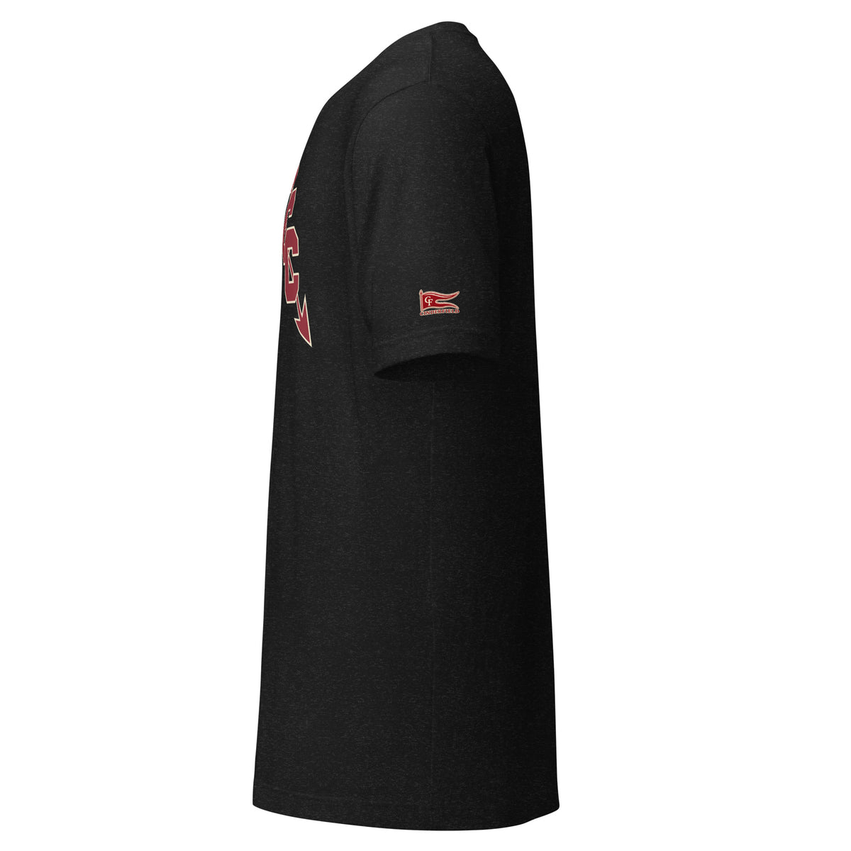 CROSS COUNTRY, Your Identity Remains: Black Heather tee, left sleeve