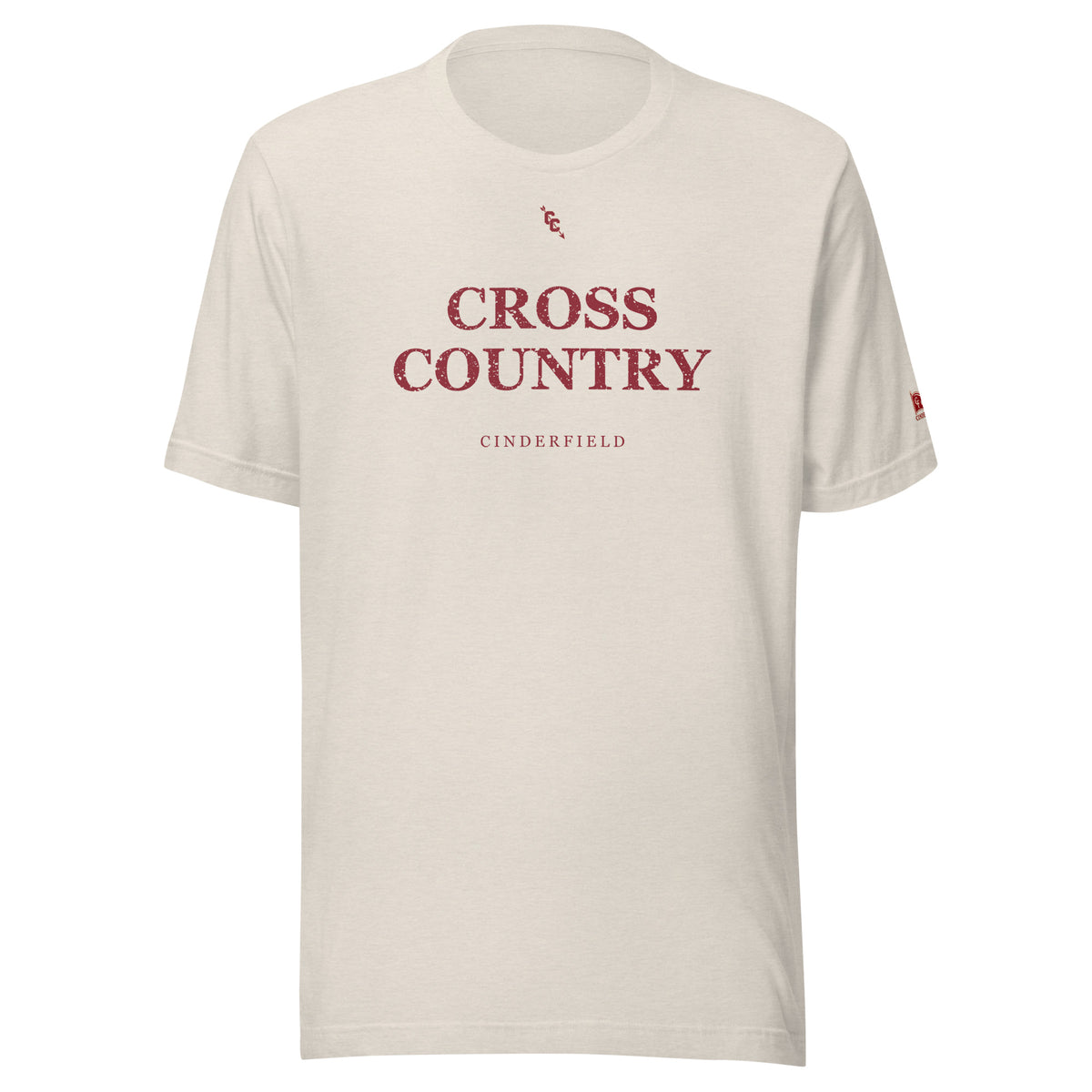 Cross Country Signature: Heather Dust tee, front