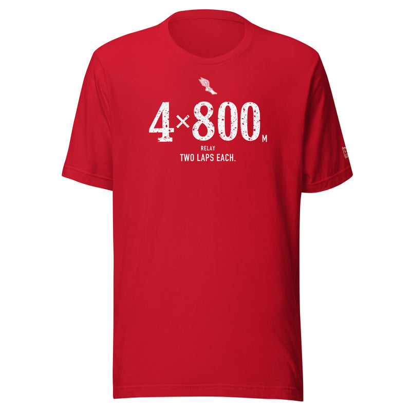 4 × 800 m RELAY, Two Laps Each: Red tee, front