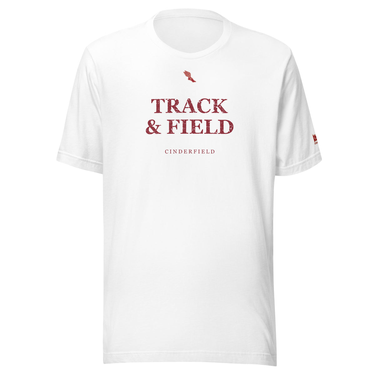 Track & Field Signature: White tee, front