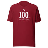 100 m HURDLES, Three Steps in Between: Cardinal tee, front