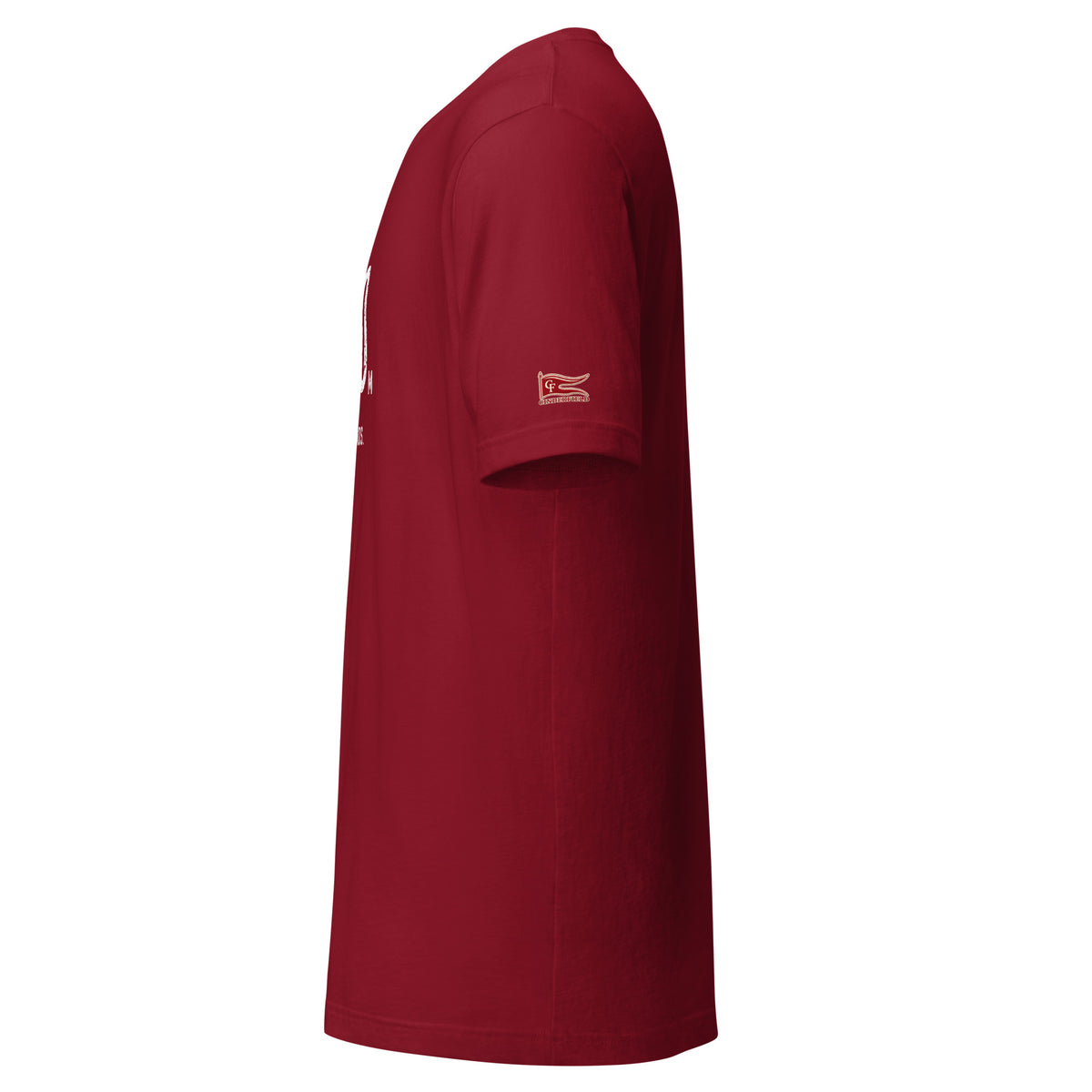 100 m, Fullest of Sends: Cardinal tee, left sleeve
