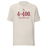 4 × 400 m RELAY, Anyone Seen Our Anchor: Heather Dust tee, front