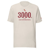 3000 m, Start on the Backstretch: Heather Dust tee, front