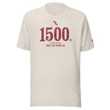 1500 m, Don’t Get Boxed In: Heather Dust tee, front