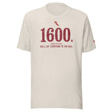 1600 m, Bell Lap. Everyone to the Rail.: Heather Dust tee, front