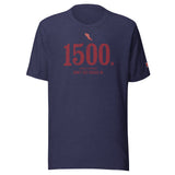 1500 m, Don’t Get Boxed In: Heather Midnight Navy tee, front