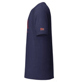 3000 m, Start on the Backstretch: Heather Midnight Navy tee, left sleeve