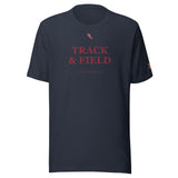 Track & Field Signature: Heather Navy tee, front