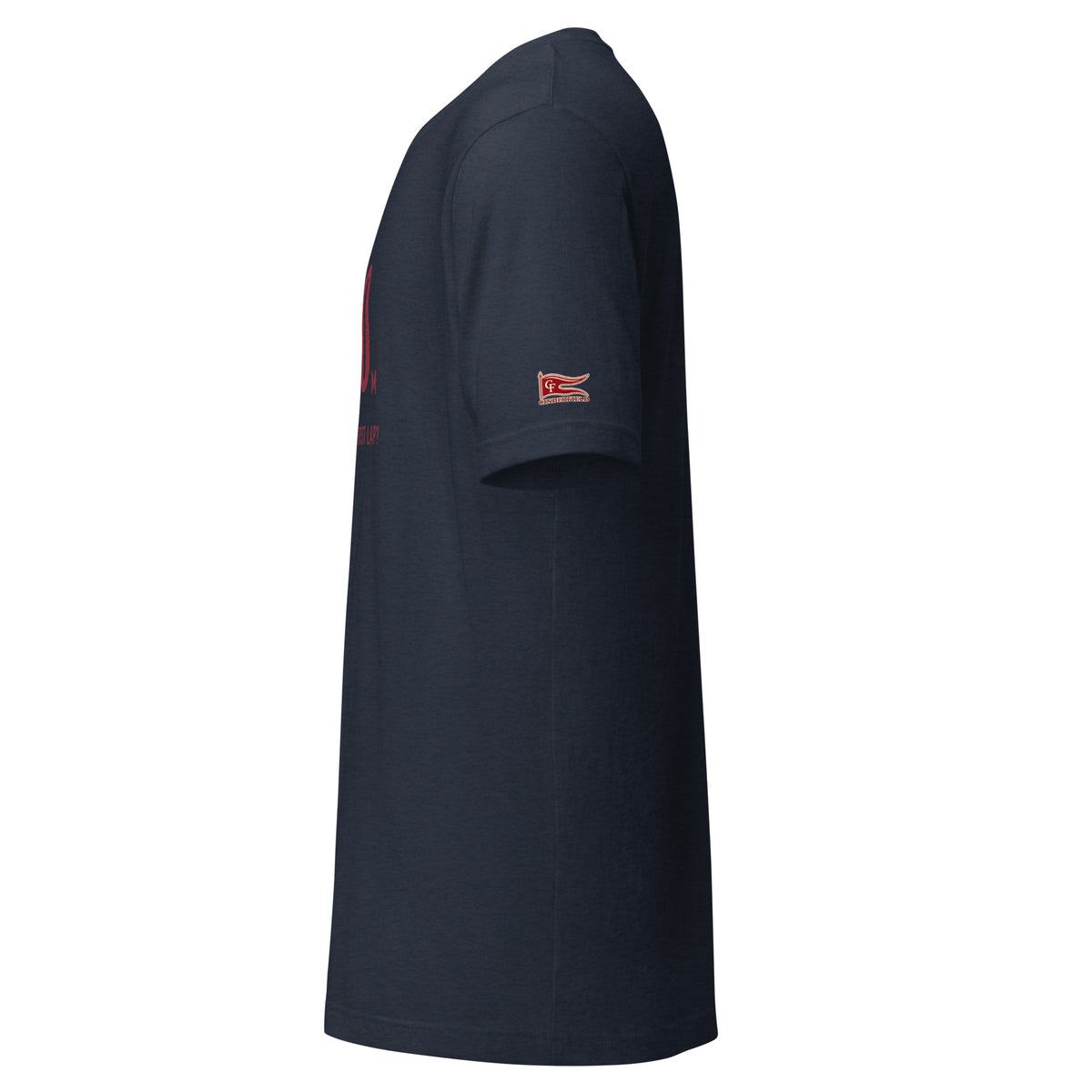 4 × 800 m RELAY, Two Laps Each: Heather Navy tee, left sleeve