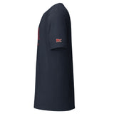 3000 m, Start on the Backstretch: Heather Navy tee, left sleeve