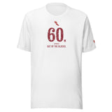 60 m HURDLES, Off the Fifth. Go.: Solid White Blend tee, front
