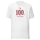 100 m, Fullest of Sends: Solid White Blend tee, front