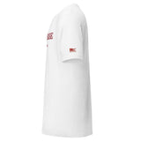 STEEPLECHASE, So Much for Dry Socks: Solid White Blend tee, left sleeve