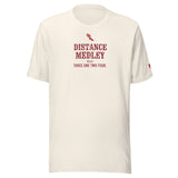 DISTANCE MEDLEY RELAY, Three One Two Four: Vintage White tee, front
