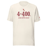 4 × 400 m RELAY, Anyone Seen Our Anchor: Vintage White tee, front