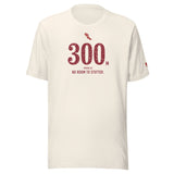 300 m HURDLES, No Room to Stutter: Vintage White tee, front
