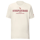 STEEPLECHASE, So Much for Dry Socks: Vintage White tee, front