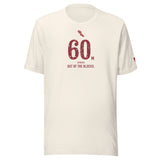 60 m HURDLES, Off the Fifth. Go.: Vintage White tee, front