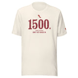 1500 m, Don’t Get Boxed In: Vintage White tee, front