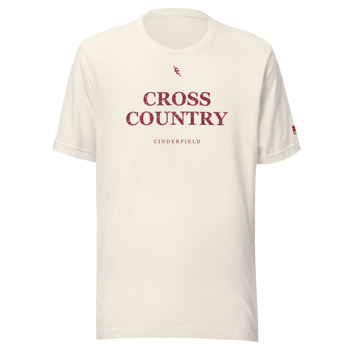Cross Country Signature: Vintage White tee, front