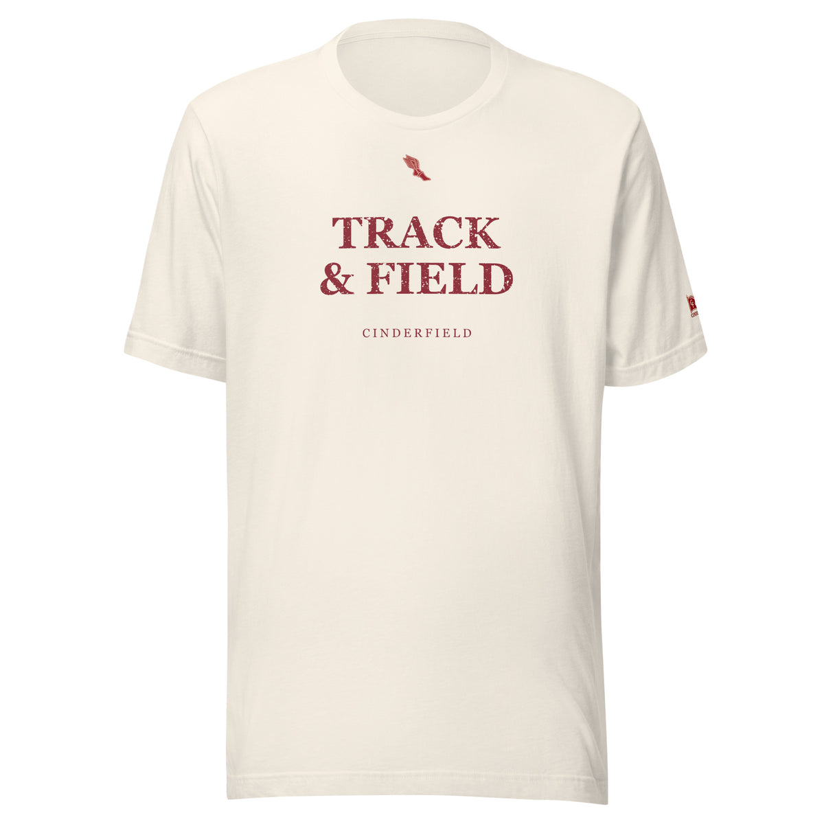 Track & Field Signature: Vintage White tee, front