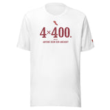 4 × 400 m RELAY, Anyone Seen Our Anchor: White tee, front