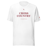 Cross Country Signature: White tee, front