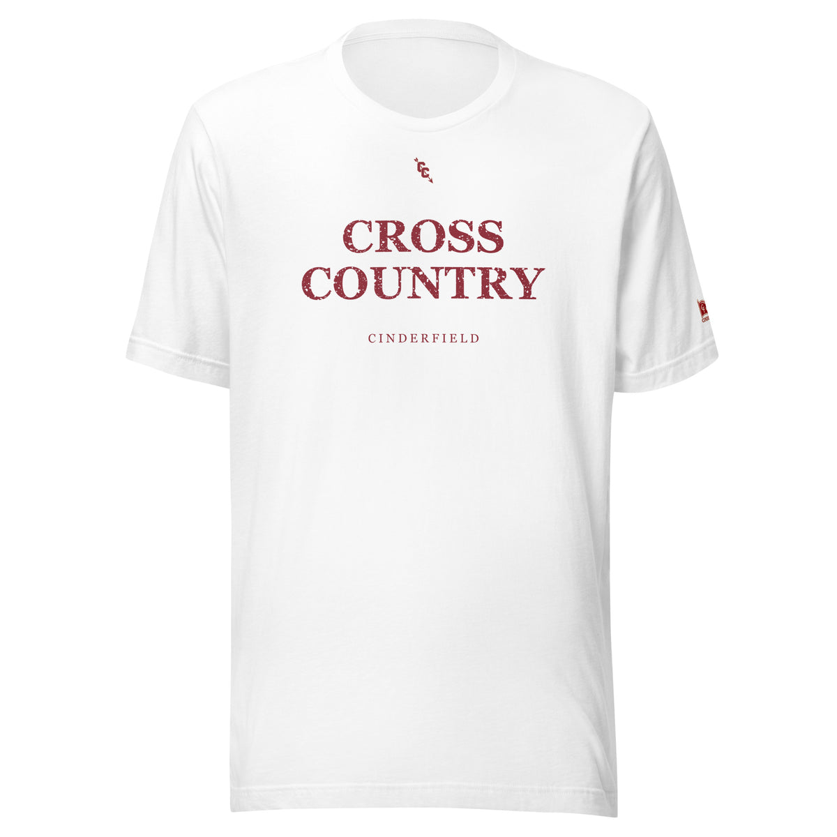 Cross Country Signature: White tee, front