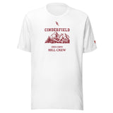 Cross Country Hill Crew: White tee, front